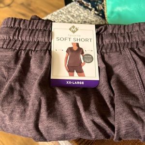 Members Mark Plum colored soft shorts